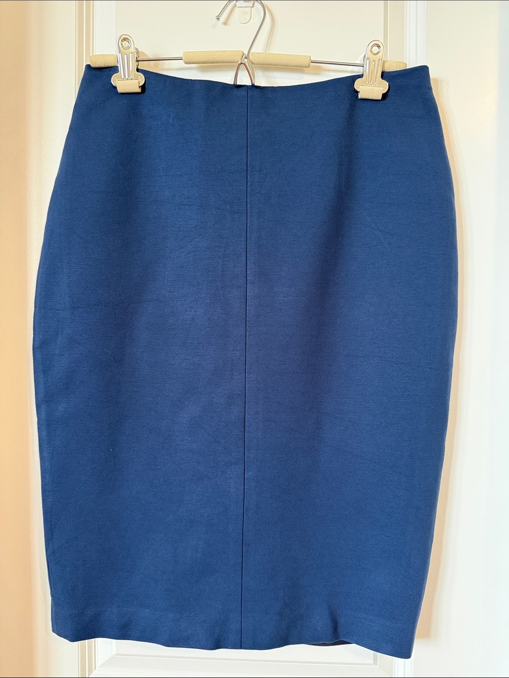 La Femme Navy Blue Pencil Skirt